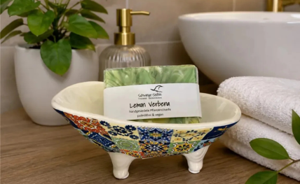 Seifenschale Retro mit Naturseife