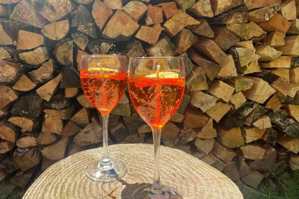 Aperol-Dessertkerze