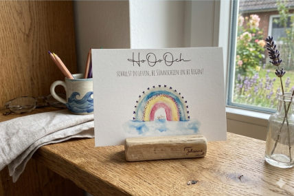 Postkarte: „Hoooch schallst du leven“