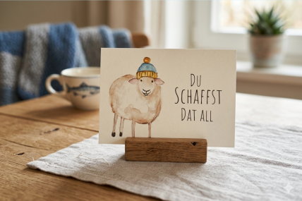 Postkarte: „Du schaffst dat all“