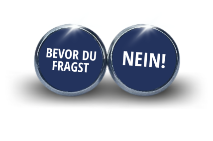Edelstahl Ohrstecker BEVOR DU FRAGST - NEIN!