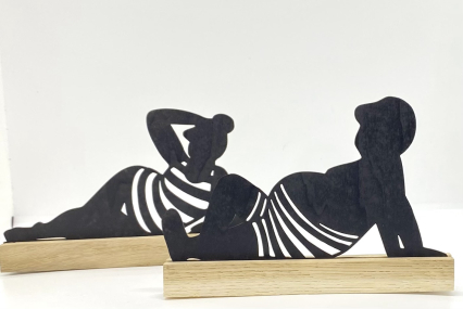 Aufsteller- Paul und Paula in der Sonne