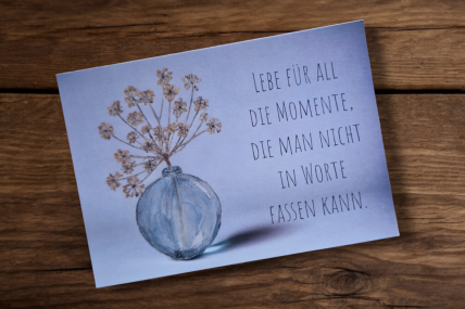 Postkarten mit Spruch -Nachdenklich-