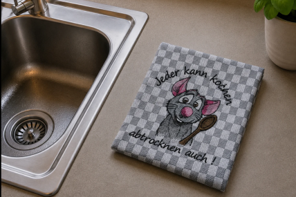 Geschirrtuch Jeder kann kochen - Abtrocknen auch