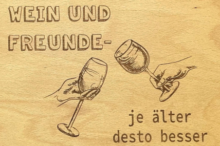 Picknicktisch Wein und Freunde