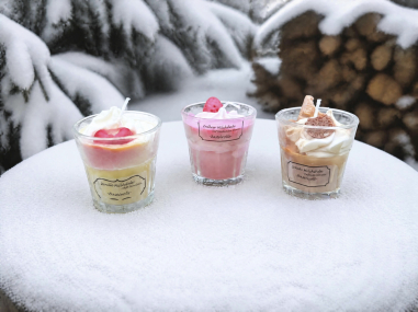 3er Probierset Milchshake-Kerzen