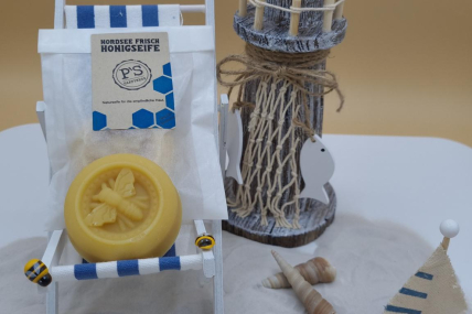 Nordsee Frisch Honigseife aus eigener Imkerei - mild und rein – mit Olivenöl 40 Gramm