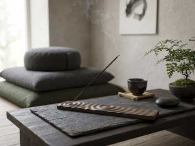 Räucherstäbchenhalter Nußbaum