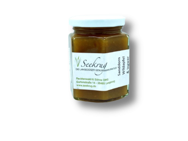 Langeooger Sanddorn Konfitüre mit Wildapfel und Ingwer - Konfitüre 200g