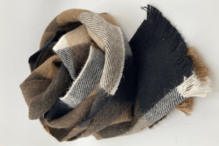 Alpaka-Schal Cuadro mokka-beige