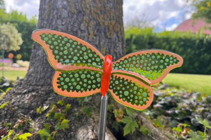 Schmetterling Orange/Grün