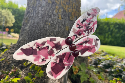 Schmetterling Weiß/Rosa