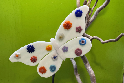 Schmetterling Weiß/Bunt