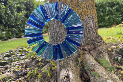 Deine handgefertigte Blaue Sonne von Glücksglas!