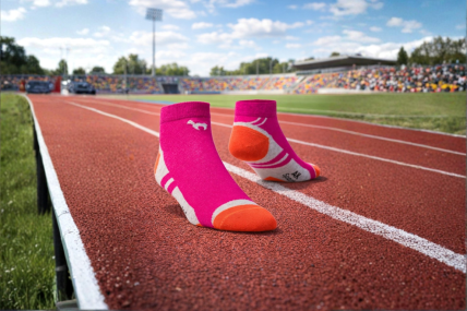 Sneaker Sportsocken fuchsia-orange
