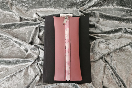 Stiftemäppchen Altrosa mit Gummiband