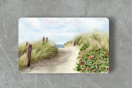 Aquarell Brettchen Frühstücksbrettchen Strand Meer Nordsee Ostsee Sylt16