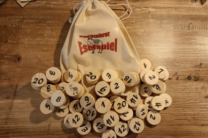 Das Stuhrer Eselspiel mit 81 Spielsteine  Oster Edition 