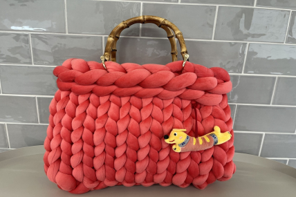 Strickbag Coral Samt