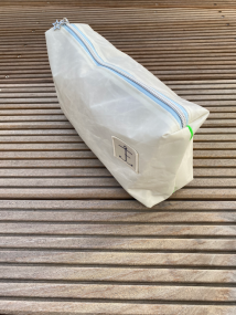 Kulturtasche blau grün aus Segeltuch
