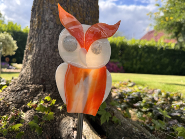 Eule Orange/Weiß