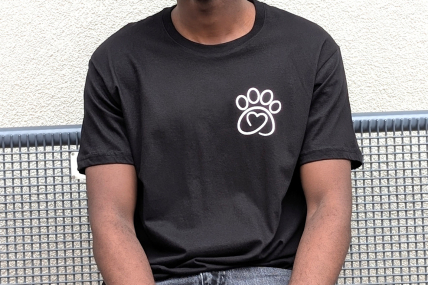 T-Shirt Tierliebe – Pfote mit Herz