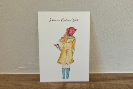 Postkarte Plattdeutsch Kind van Diek