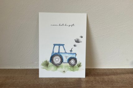 Postkarte Plattdeutsch Trecker