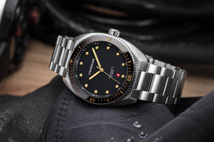 Tiefsee Automatik - Gold-Kraft - massives Stahlband