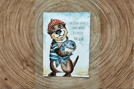 Postkarte Du hest De Waal