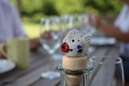 Flaschenkorken-Kugelfisch-Weiß