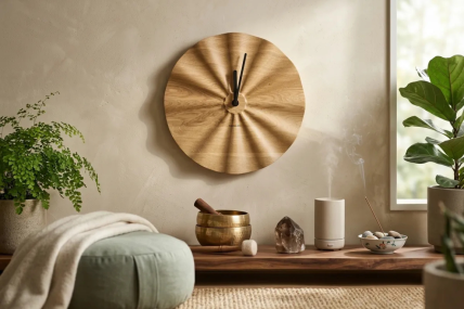 SUN - Wanduhr Eiche Natur geölt