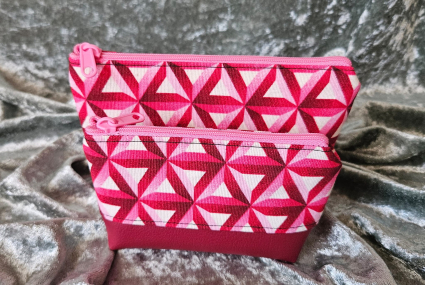 Tasche in Tasche Set, Rot Pink