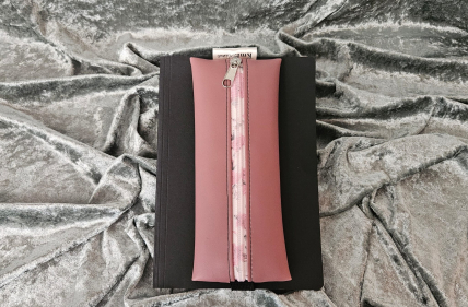 Stiftemäppchen Altrosa mit Gummiband