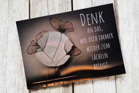 Postkarte mit Spruch 3 -Nachdenklich-