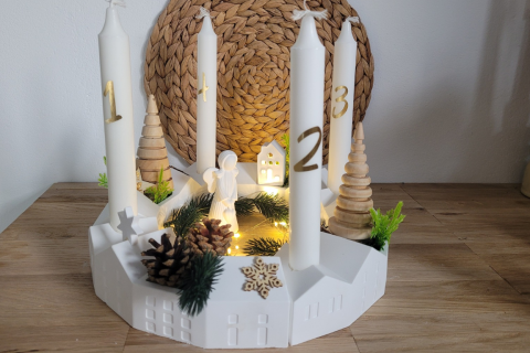 Adventskranz im Skandi Style