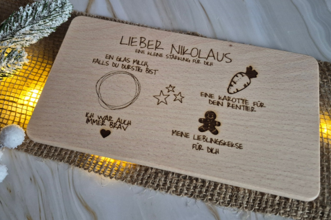 Nikolausteller Frühstücksbrett