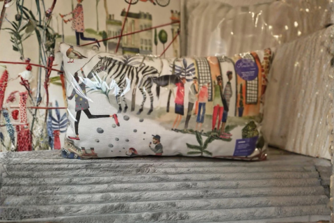 Kissen 30x50cm, Unterwegs/Ausflug, englisches Design