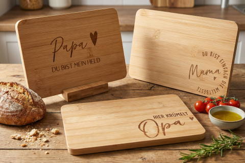 Brotbretter aus Bambus mit hochwertiger Lasergravur