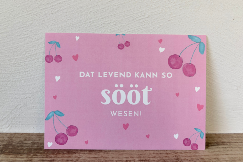 Postkarte Dat Levend kann so sööt wesen!