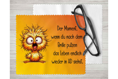 Brillenputztuch - Objektivtuch Das Leben in HD Küken