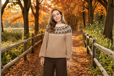 Alpaka Pullover SOLANA Mandel
