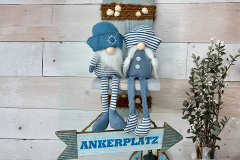 „Fiete und Frieda“ – Maritime Kantensitzer im liebevollen 2er‑Set