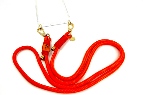 Handykette orange/gold