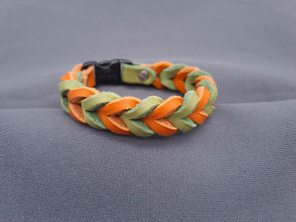 Armband aus Fettleder kiwi-orange