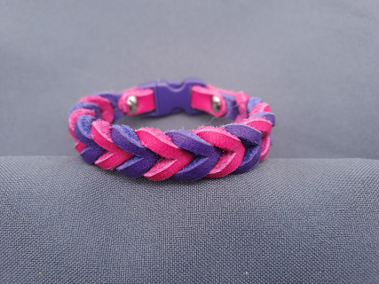 Armband aus Fettleder pink-violett