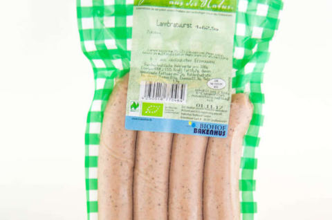 Bio Lammbratwurst 100% Lamm 4 St. 250 g