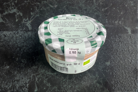 Bauernleberwurst grob 160 Glas