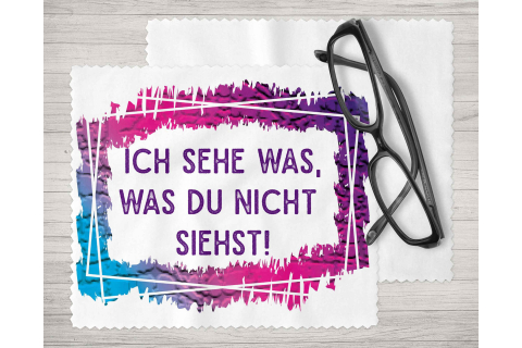 Brillenputztuch - Objektivtuch Ich sehe was, was Du nicht siehst!