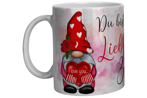 Glitzertasse - Du bist mein Lieblings Gnome